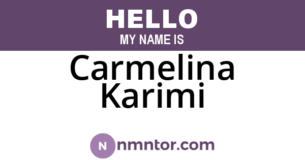 Carmelina Karimi