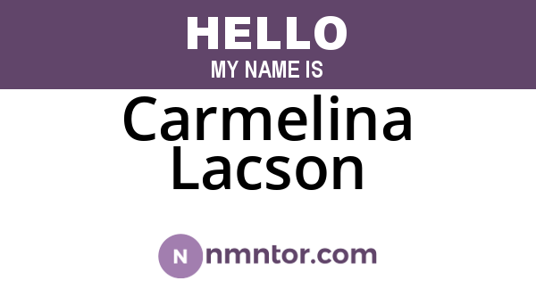 Carmelina Lacson