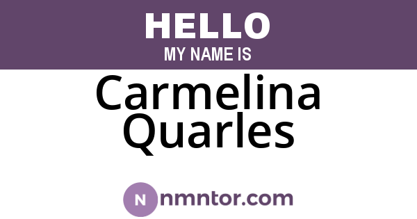Carmelina Quarles