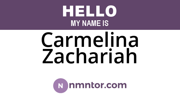 Carmelina Zachariah