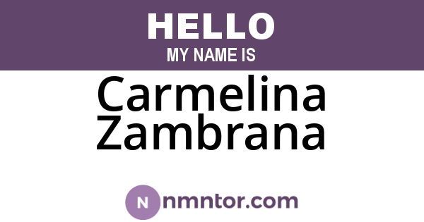 Carmelina Zambrana