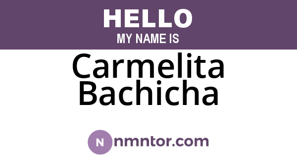 Carmelita Bachicha