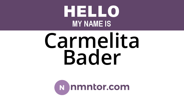 Carmelita Bader