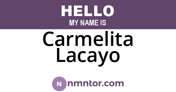 Carmelita Lacayo