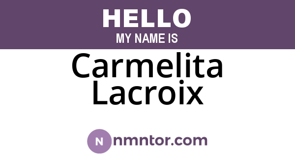 Carmelita Lacroix