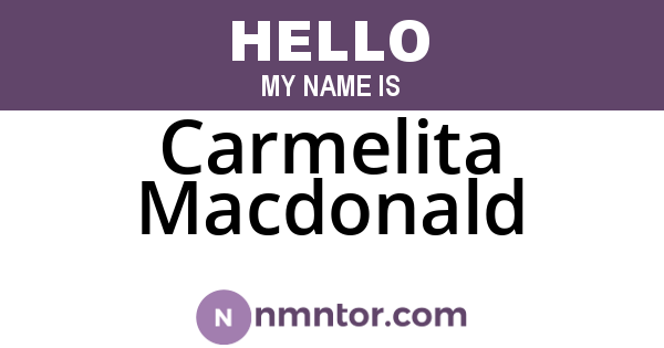 Carmelita Macdonald