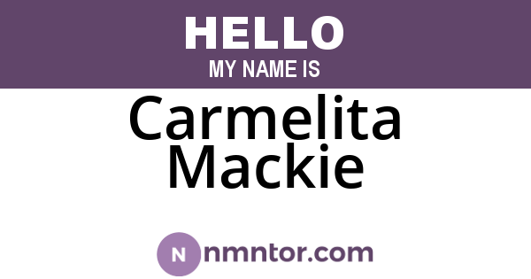 Carmelita Mackie