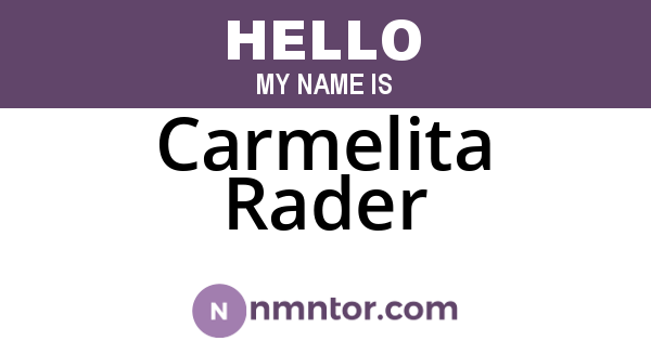 Carmelita Rader