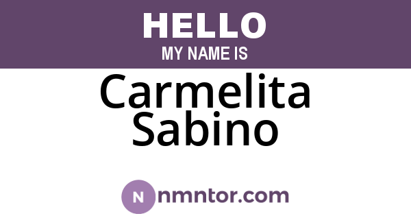 Carmelita Sabino