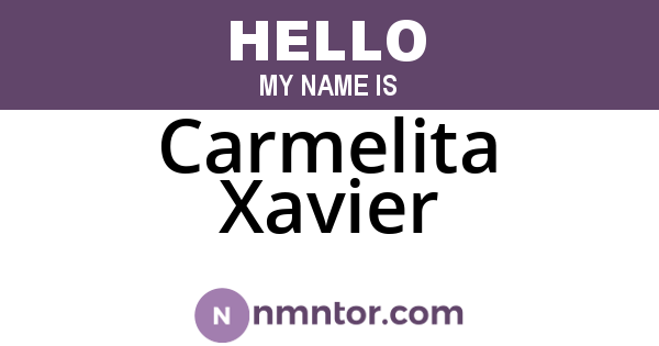 Carmelita Xavier