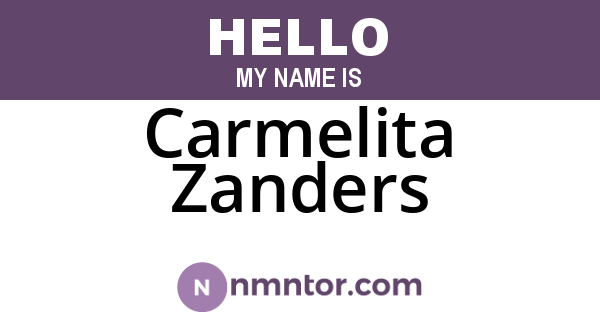 Carmelita Zanders