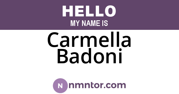 Carmella Badoni