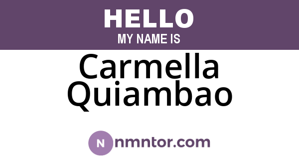 Carmella Quiambao