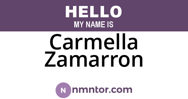Carmella Zamarron