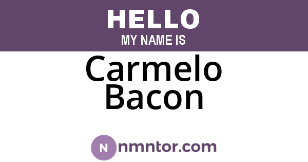 Carmelo Bacon