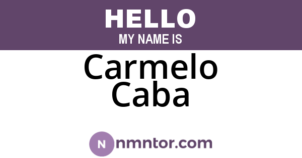 Carmelo Caba
