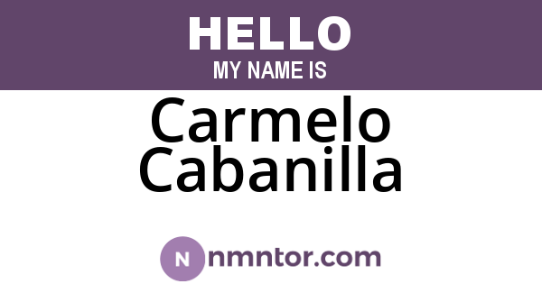 Carmelo Cabanilla