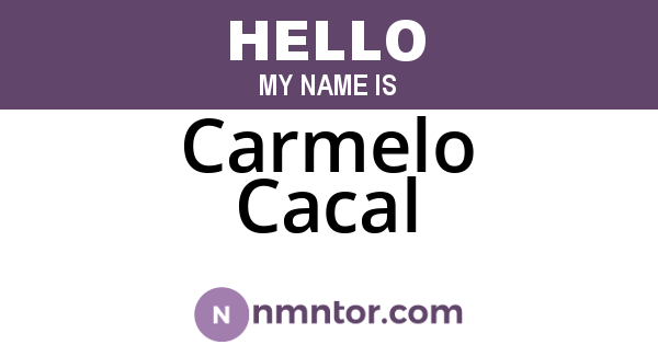 Carmelo Cacal