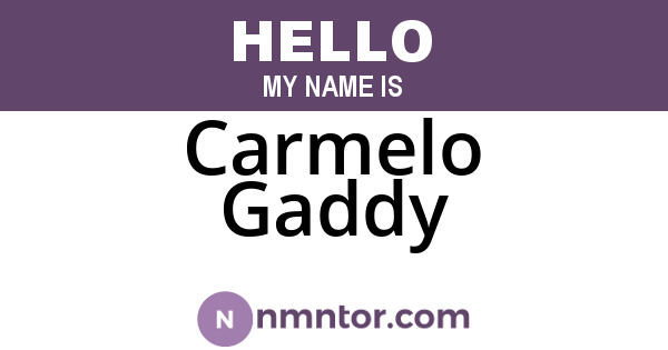 Carmelo Gaddy