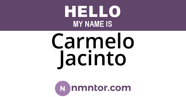 Carmelo Jacinto