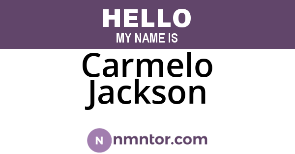 Carmelo Jackson