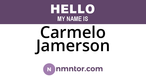 Carmelo Jamerson