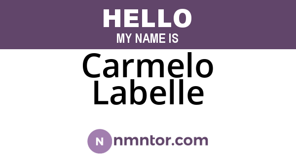 Carmelo Labelle