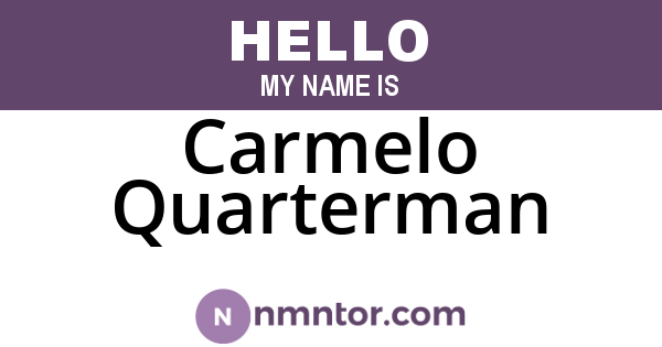 Carmelo Quarterman