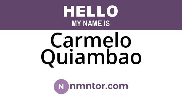 Carmelo Quiambao