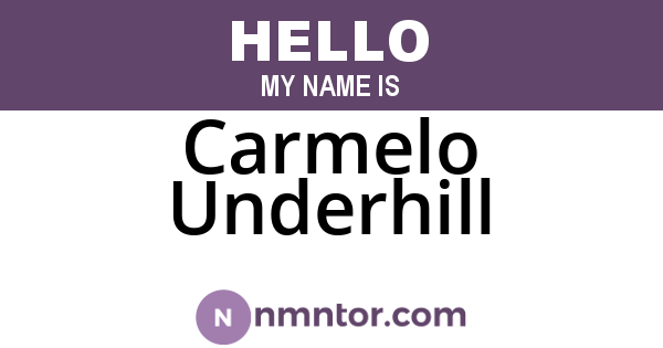 Carmelo Underhill