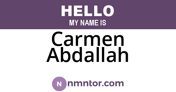 Carmen Abdallah