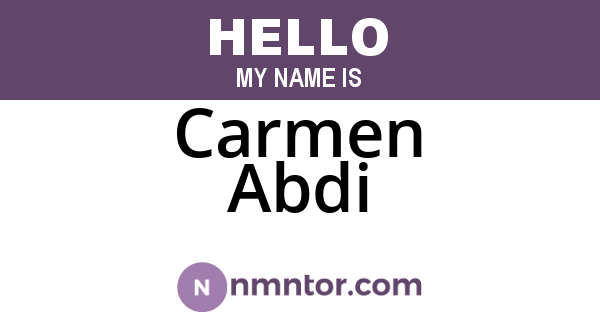 Carmen Abdi