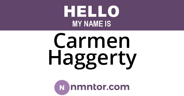 Carmen Haggerty