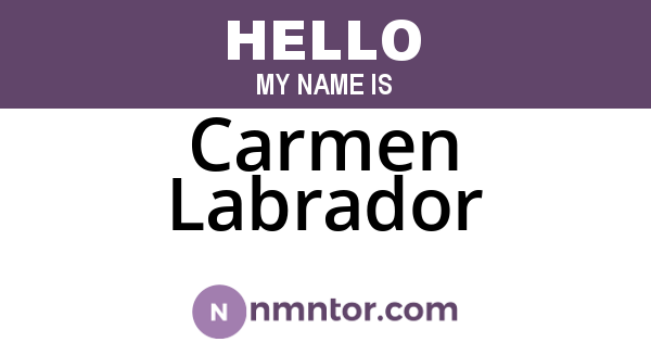 Carmen Labrador
