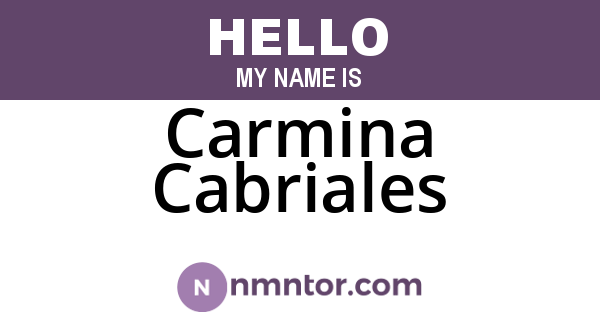 Carmina Cabriales