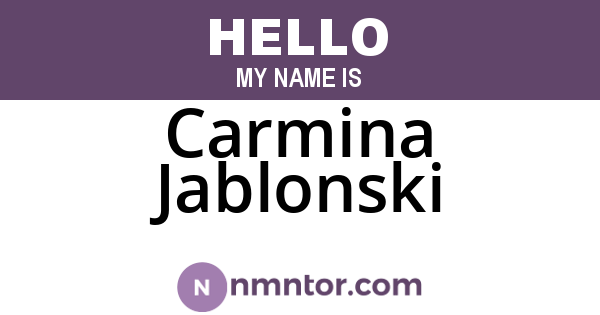Carmina Jablonski