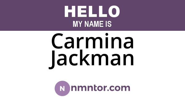 Carmina Jackman