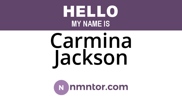 Carmina Jackson