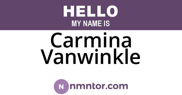 Carmina Vanwinkle