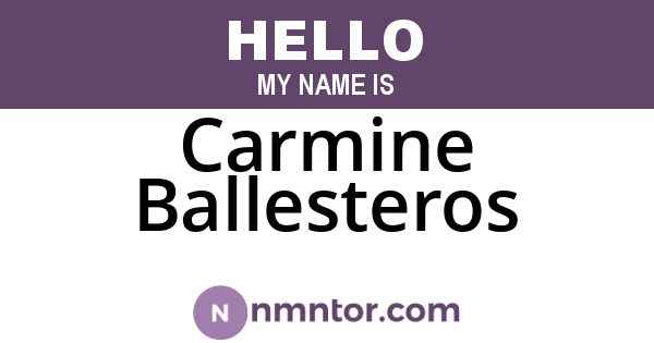 Carmine Ballesteros
