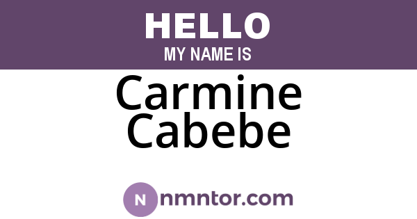 Carmine Cabebe