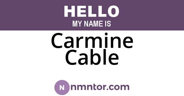 Carmine Cable
