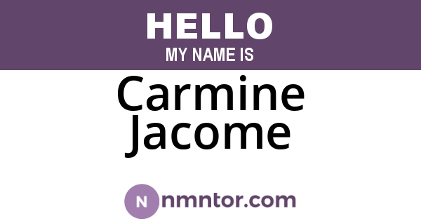 Carmine Jacome