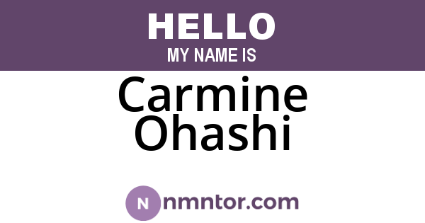Carmine Ohashi