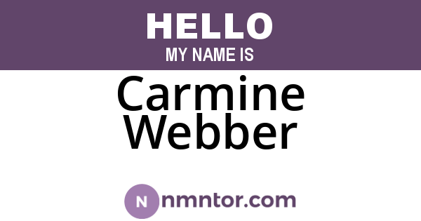Carmine Webber