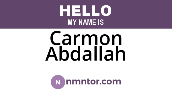 Carmon Abdallah