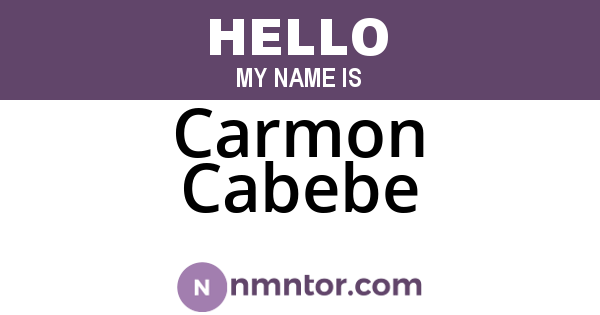 Carmon Cabebe