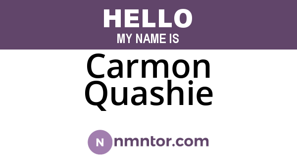 Carmon Quashie