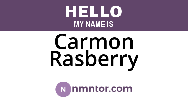 Carmon Rasberry