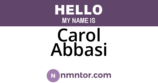 Carol Abbasi